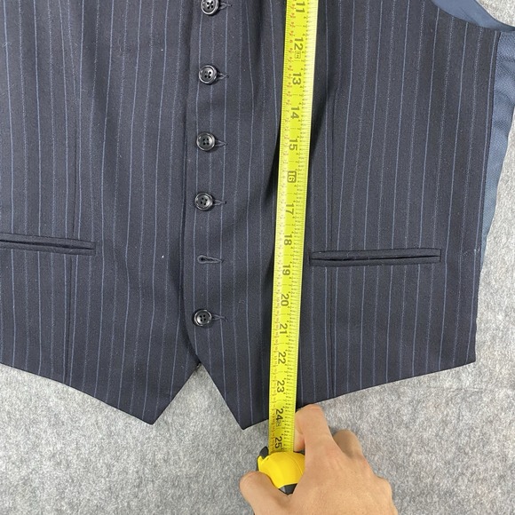 Banana Republic Waistcoat Medium Cashmere‎ Merino Wool Blend Striped Vintage Y2K - Picture 6 of 10